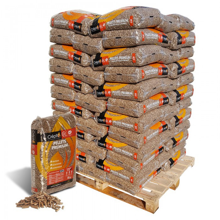 Pellet granulés de bois résineux 100% naturel premium NF din+ 15kg